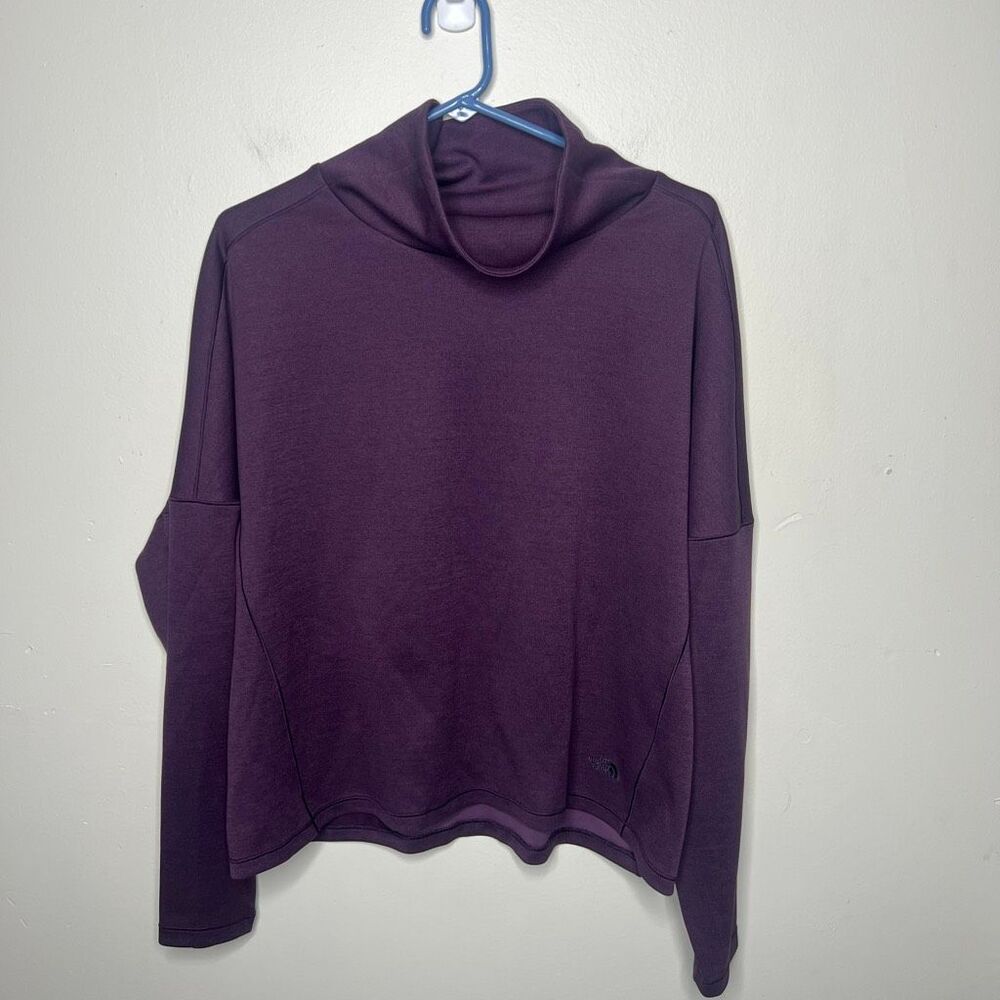 The North Face Purple Turtleneck Pullover Long Sleeve Shirt Top Size Large Exc C